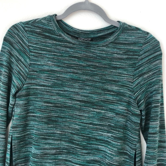 \Topshop\• Green Striped Sweater Dress - Picture 3 of 14